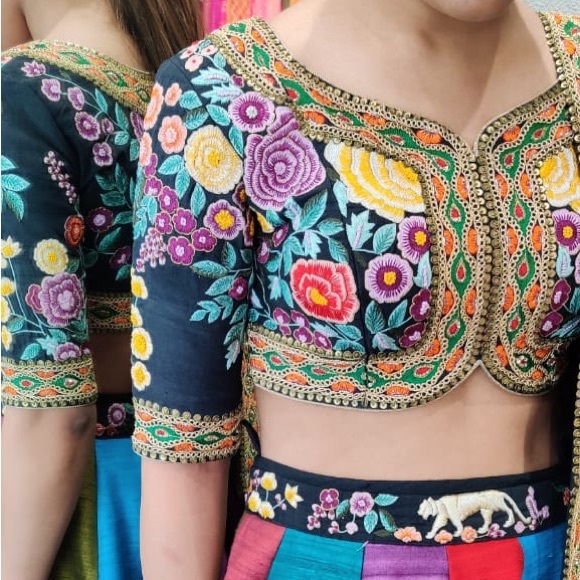 Colorful lehenga designer outfit - Picture 2 of 3